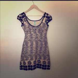 Free people tan and black floral dress